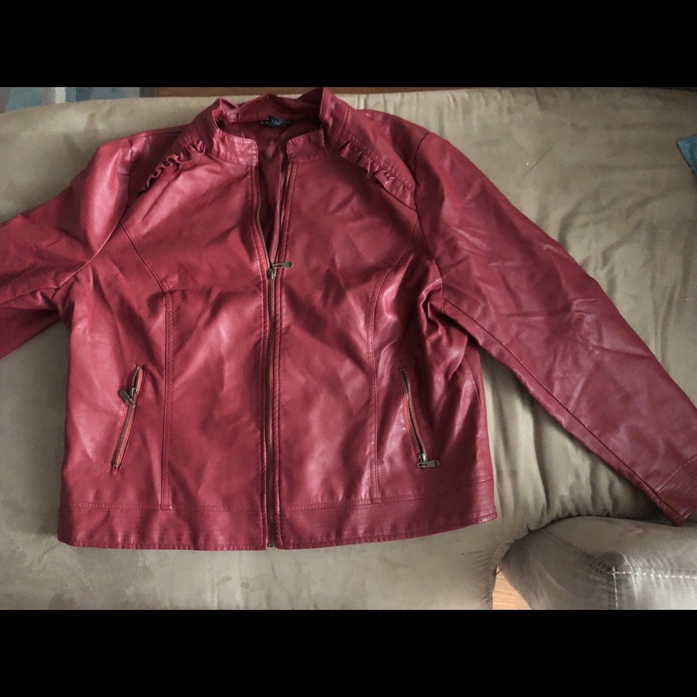 Leather jacket plus size 2x